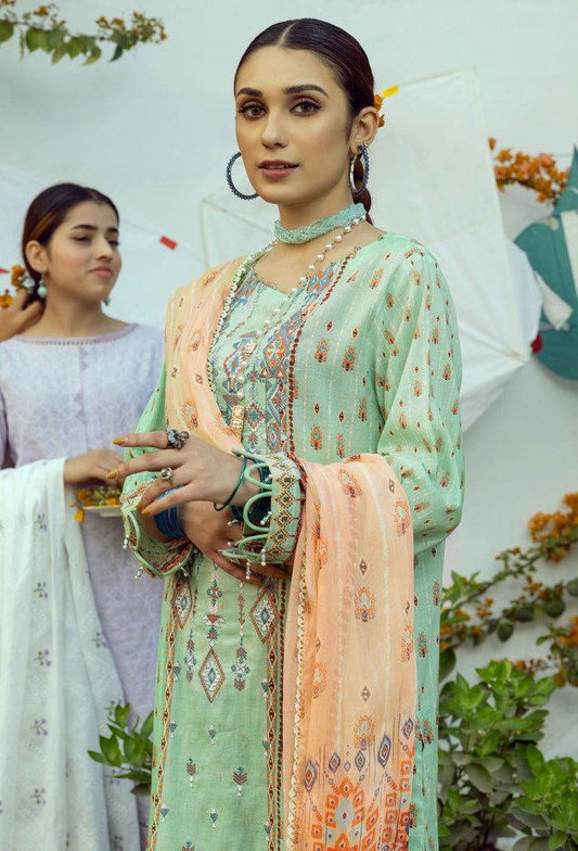 Adans Libas Umang 2 Embroidered Suvic Lawn 3pcs - Jotey