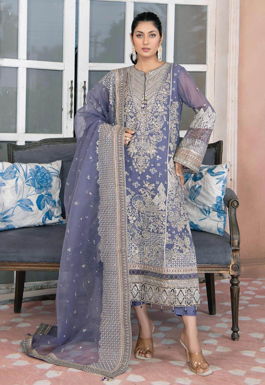 Aeris By Noors Luxury Semi Stitched 3Pcs - Jotey