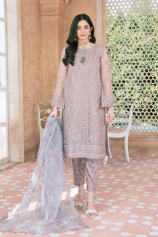 Aeris By Noors Luxury Semi Stitched 3Pcs - Jotey