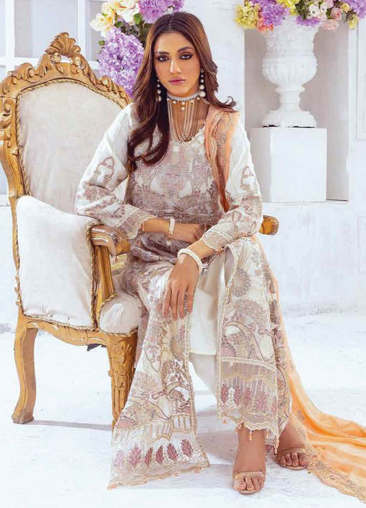 Aira By Noori Luxury Chiffon Semi Stitched 3pcs - Jotey