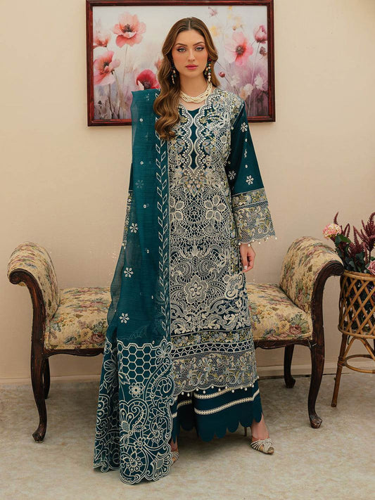 Allenura Laxury Lawn Unstitched 3pcs - Jotey