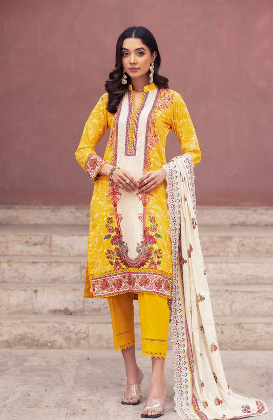 Alzohaib Cutwork Bliss Vol-3 Printed Lawn 3pcs - Jotey