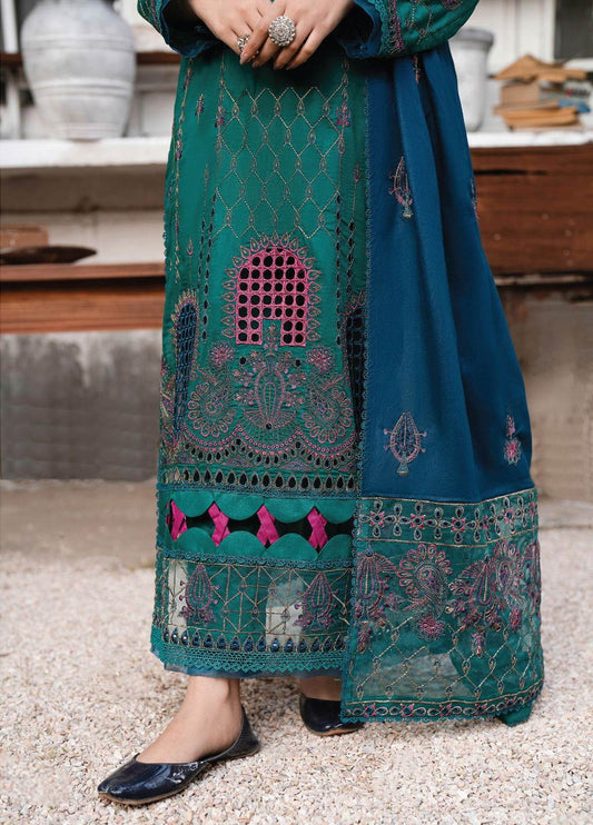 Anaya Hoor Festive Signature Embroidered Lawn 3pcs - Jotey