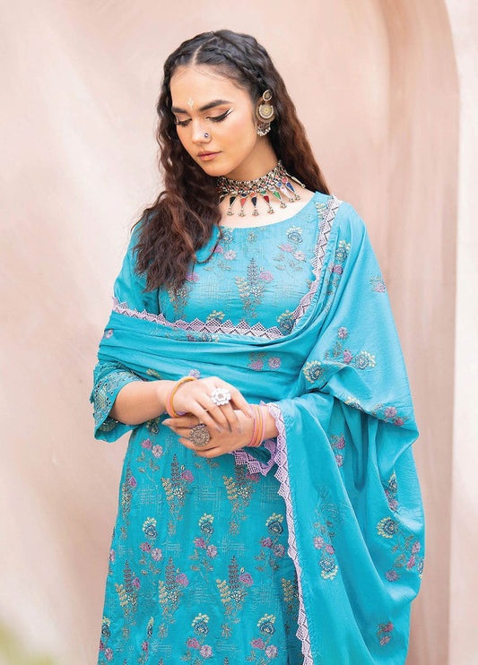 Anaya Hoor Festive Signature Embroidered Lawn 3pcs - Jotey