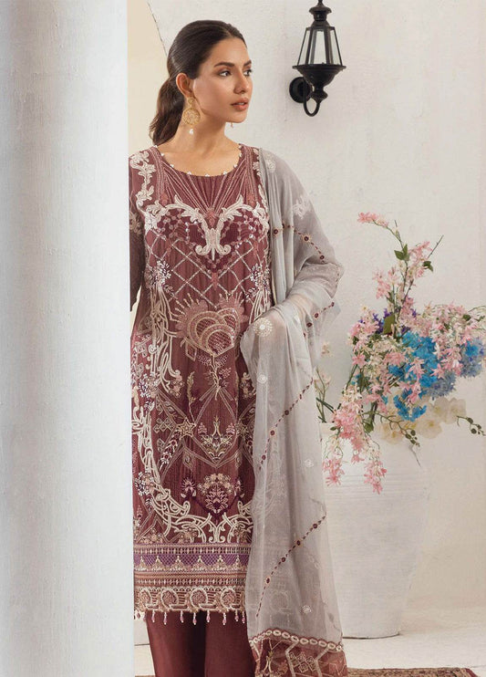 Areesha By Noori Luxury Chiffon Semi Stitched 3pcs - Jotey