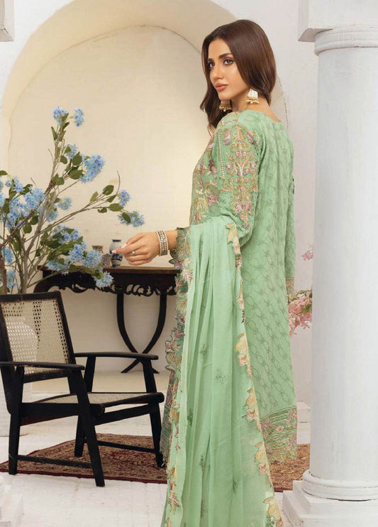 Areesha By Noori Luxury Chiffon Semi Stitched 3pcs - Jotey