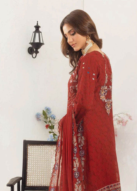 Areesha By Noori Luxury Chiffon Semi Stitched 3pcs - Jotey