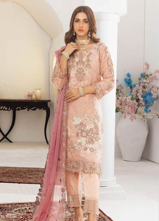 Areesha By Noori Luxury Chiffon Semi Stitched 3pcs - Jotey