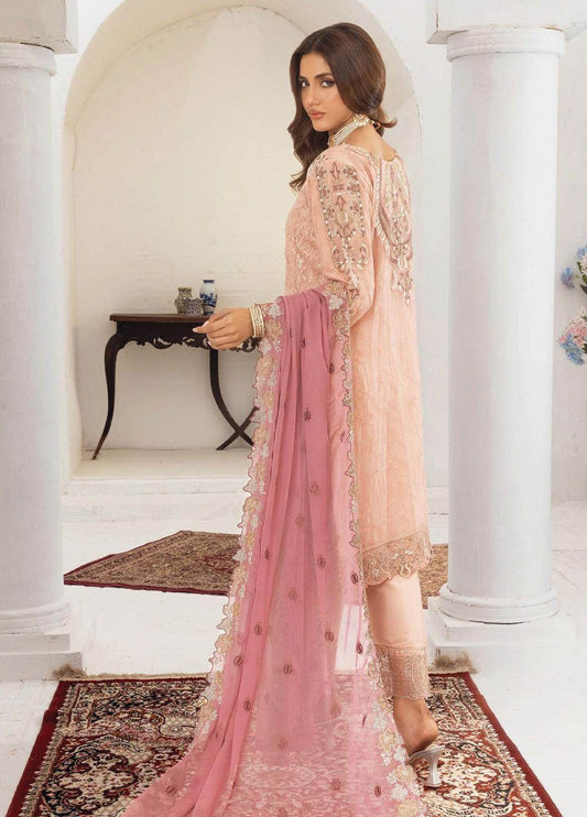 Areesha By Noori Luxury Chiffon Semi Stitched 3pcs - Jotey
