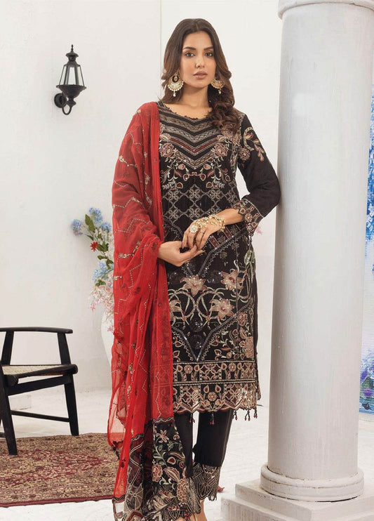 Areesha By Noori Luxury Chiffon Semi Stitched 3pcs - Jotey