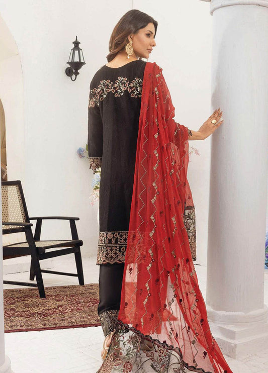 Areesha By Noori Luxury Chiffon Semi Stitched 3pcs - Jotey