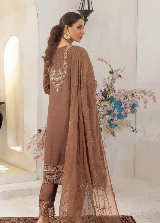 Areesha By Noori Luxury Chiffon Semi Stitched 3pcs - Jotey