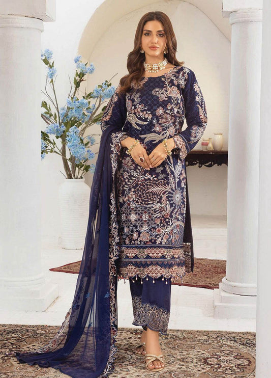 Areesha By Noori Luxury Chiffon Semi Stitched 3pcs - Jotey