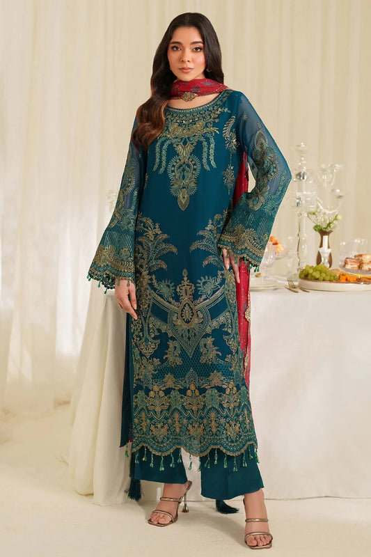 Noore By Imrozia Embroidered Luxury Chiffon Unstitched 3 Piece