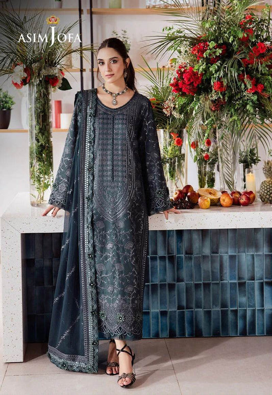 Asim Jofa Uraan Embroidered Unstitched 3pcs - Jotey