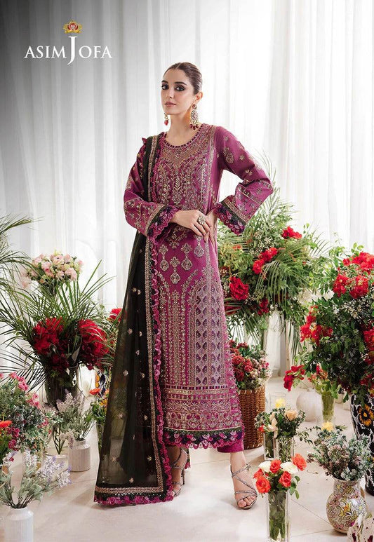Asim Jofa Uraan Embroidered Unstitched 3pcs - Jotey