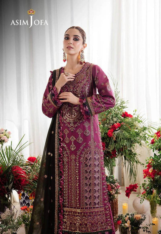 Asim Jofa Uraan Embroidered Unstitched 3pcs - Jotey