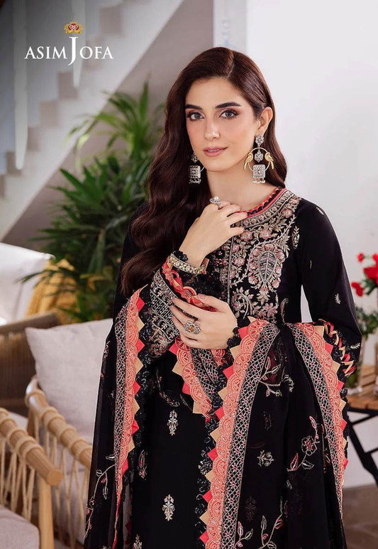 Asim Jofa Uraan Embroidered Unstitched 3pcs - Jotey