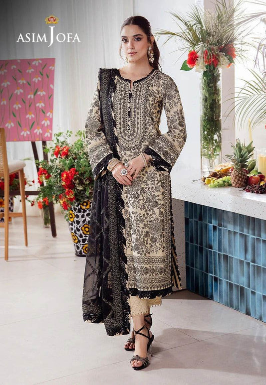 Asim Jofa Uraan Embroidered Unstitched 3pcs - Jotey