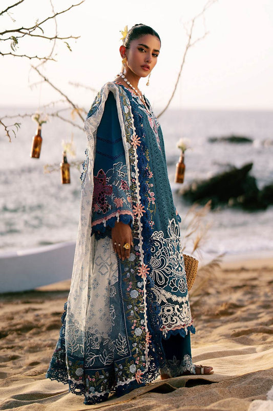 AJR Dastan Embroidered Luxury Lawn Unstitched 3pcs - Jotey