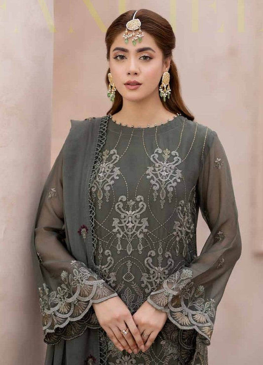 Maisa By Noors Semi Stitched Luxury 3pcs - Jotey