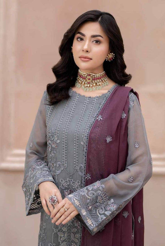 Maisa By Noors Semi Stitched Luxury 3pcs - Jotey