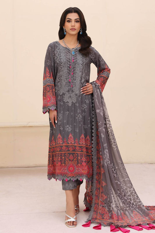 Charizma Naranji Embroidered Printed Lawn 3pcs - Jotey
