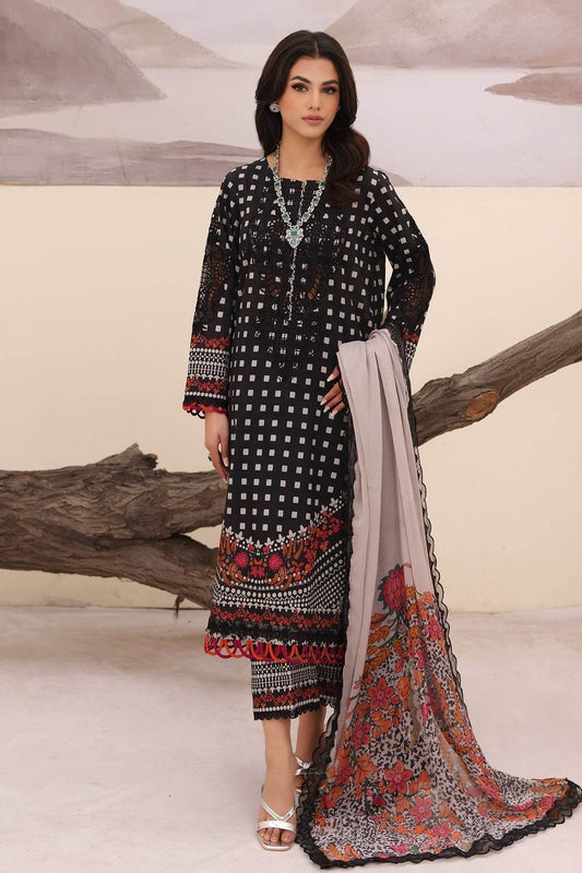 Charizma Naranji Embroidered Printed Lawn 3pcs - Jotey