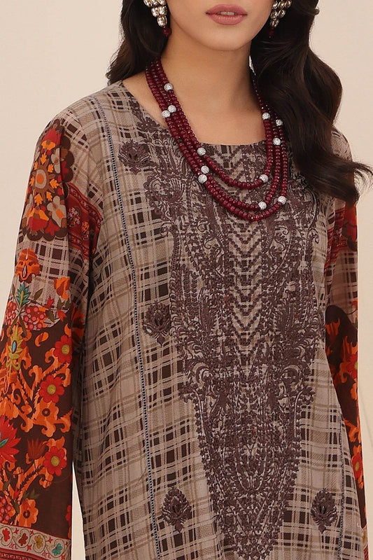 Charizma Naranji Embroidered Printed Lawn 3pcs - Jotey
