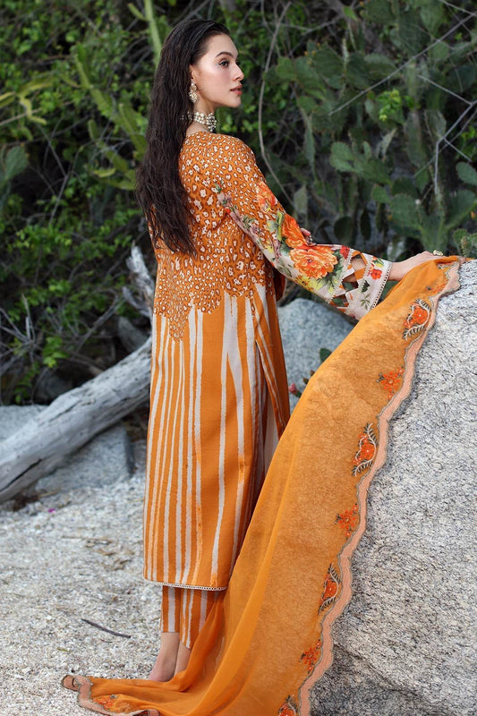 Charizma Print Melody Vol-4 Unstitched Lawn 3pcs - Jotey