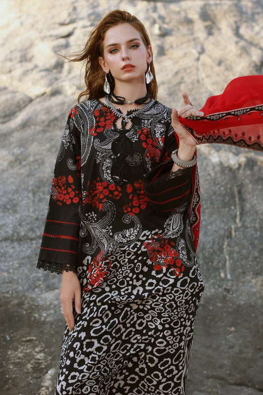 Charizma Print Melody Vol-4 Unstitched Lawn 3pcs - Jotey