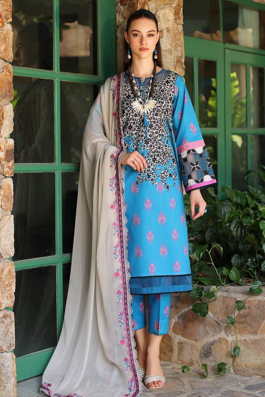 Charizma Print Melody Vol-4 Unstitched Lawn 3pcs - Jotey