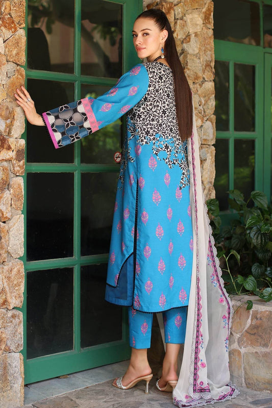 Charizma Print Melody Vol-4 Unstitched Lawn 3pcs - Jotey