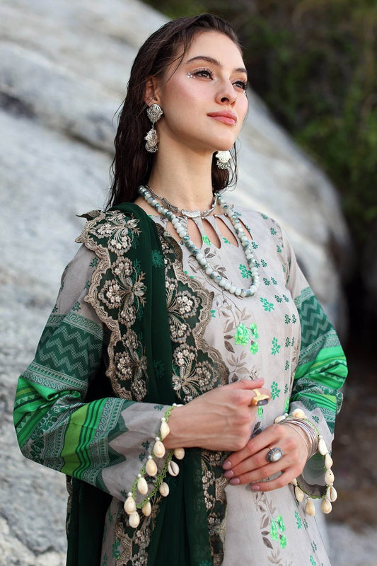 Charizma Print Melody Vol-4 Unstitched Lawn 3pcs - Jotey