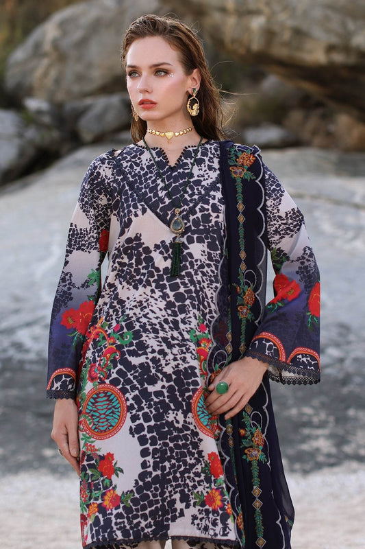 Charizma Print Melody Vol-4 Unstitched Lawn 3pcs - Jotey
