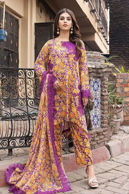 Charizma Rang E Bahar Emb Printed Lawn Unstitched 3pcs - Jotey
