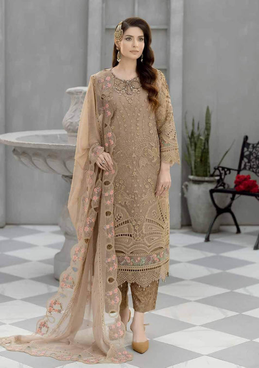 Ciera By Noors Luxury Embroidered Semi Stitched 3Pcs - Jotey