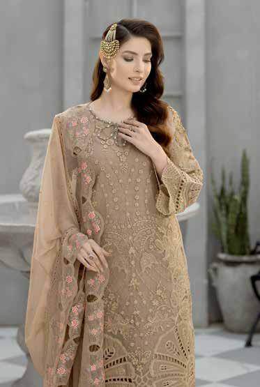 Ciera By Noors Luxury Embroidered Semi Stitched 3Pcs - Jotey