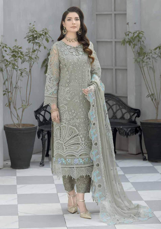 Ciera By Noors Luxury Embroidered Semi Stitched 3Pcs - Jotey