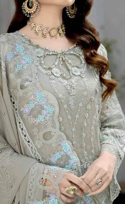 Ciera By Noors Luxury Embroidered Semi Stitched 3Pcs - Jotey