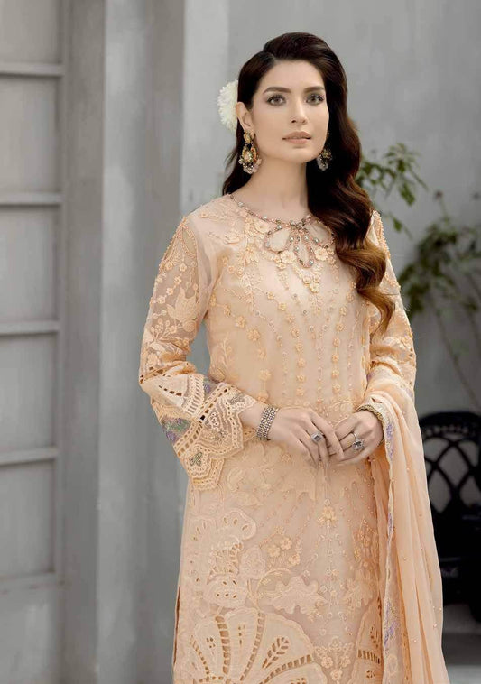Ciera By Noors Luxury Embroidered Semi Stitched 3Pcs - Jotey