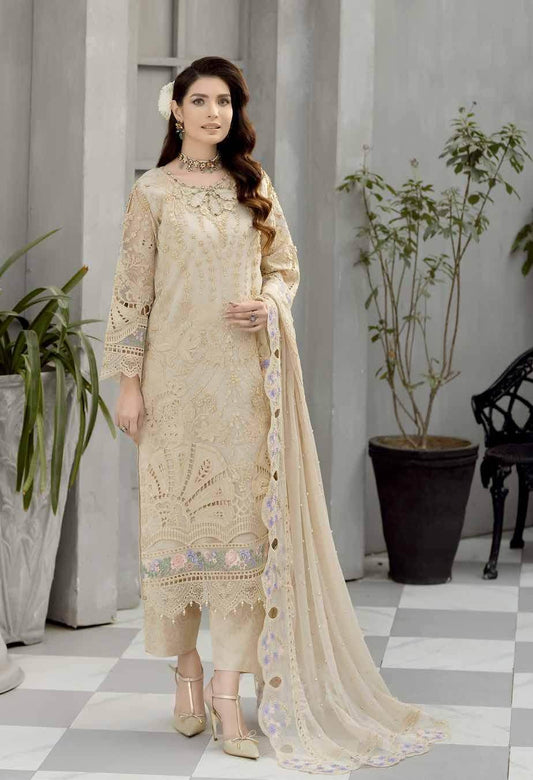 Ciera By Noors Luxury Embroidered Semi Stitched 3Pcs - Jotey