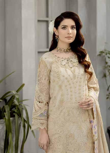 Ciera By Noors Luxury Embroidered Semi Stitched 3Pcs - Jotey