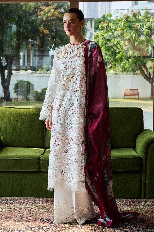 Zara Shahjahan Satori Embroidered Luxury Lawn Unstitched 3pcs - Jotey