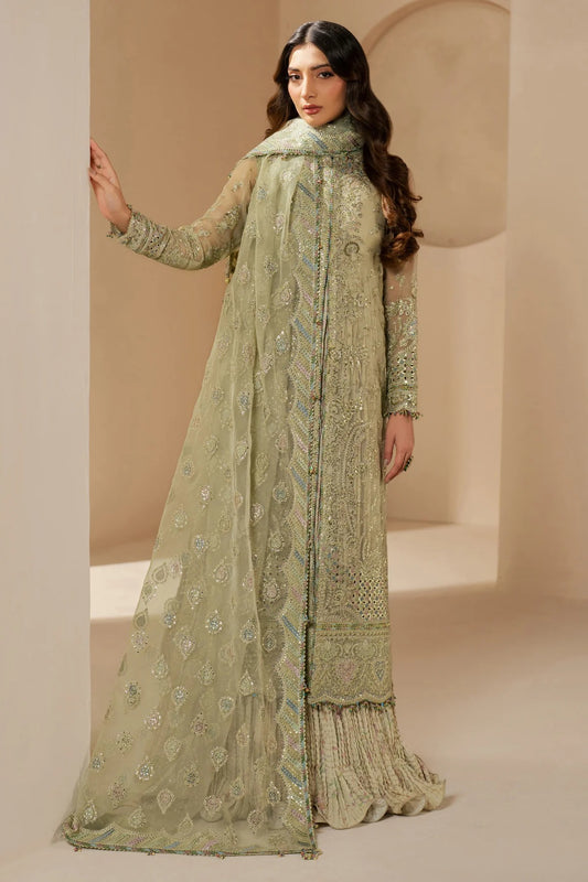 JAZMIN Wedding Formals Embroidered Chiffon Unstitched 3pcs