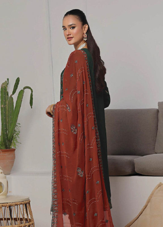 Azure By Bin Hameed Luxury Chiffon Embroidered Semi-Stitched 3pcs - Jotey