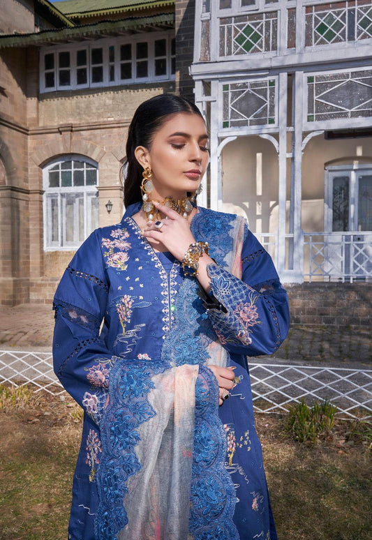 Atiya Irfan Preet Embroidered Unstitched Lawn 3pcs - Jotey