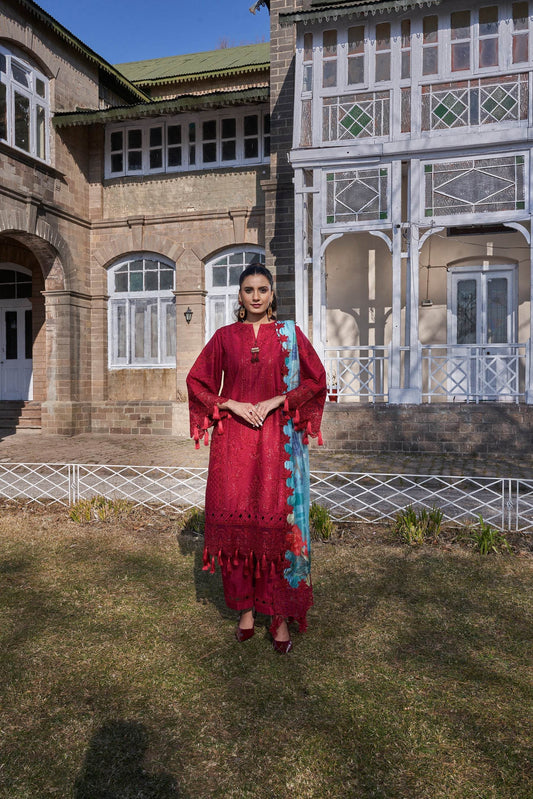 Atiya Irfan Preet Embroidered Unstitched Lawn 3pcs - Jotey