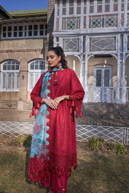 Atiya Irfan Preet Embroidered Unstitched Lawn 3pcs - Jotey