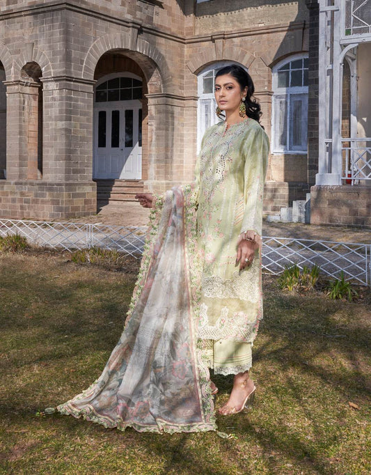 Atiya Irfan Preet Embroidered Unstitched Lawn 3pcs - Jotey